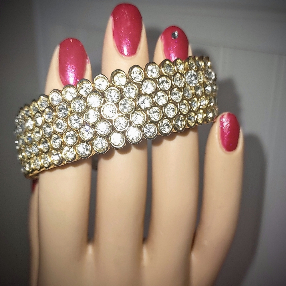 Crystal Expanding Cuff Bangle